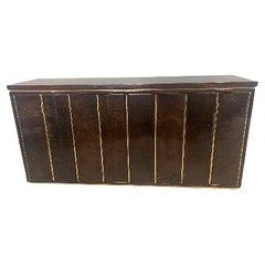 Aldo Tura High End Sideboard in Lacquered Goatskin and Brass, circa 1960