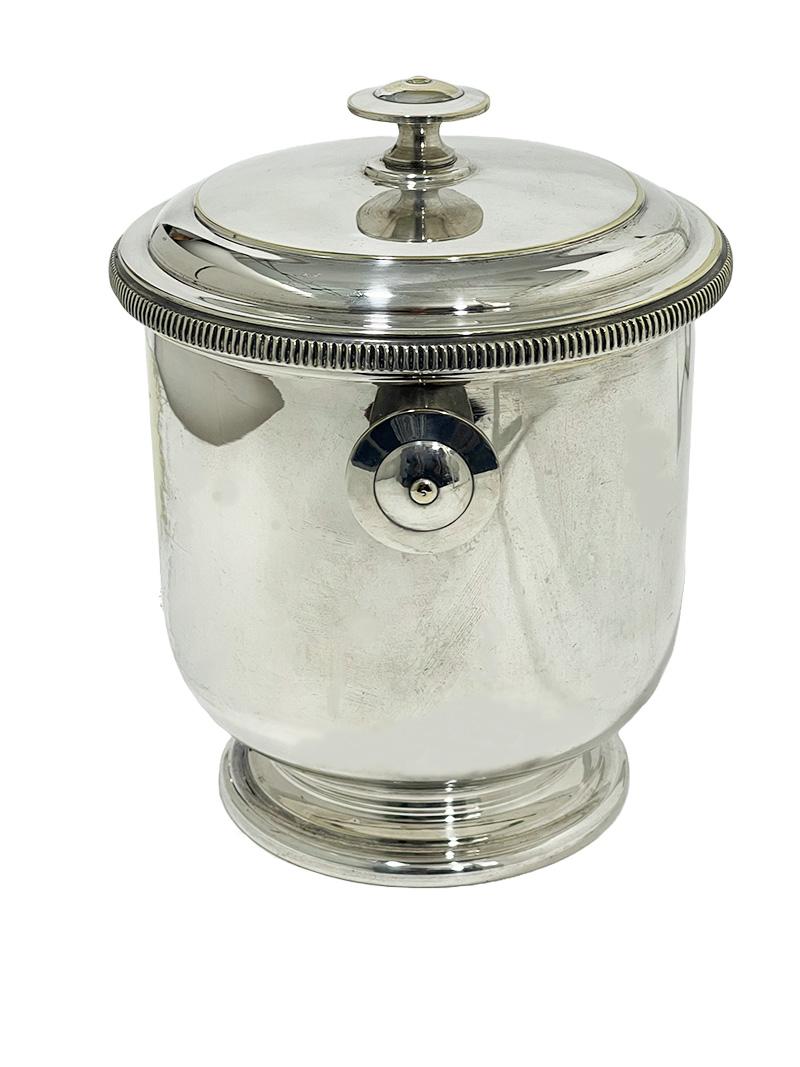 Plated Aldo Tura Ice bucket for Macabo Italy, 1950s For Sale