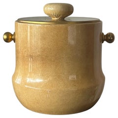 Aldo Tura Ice Bucket in Goatskin Ca' 1970's