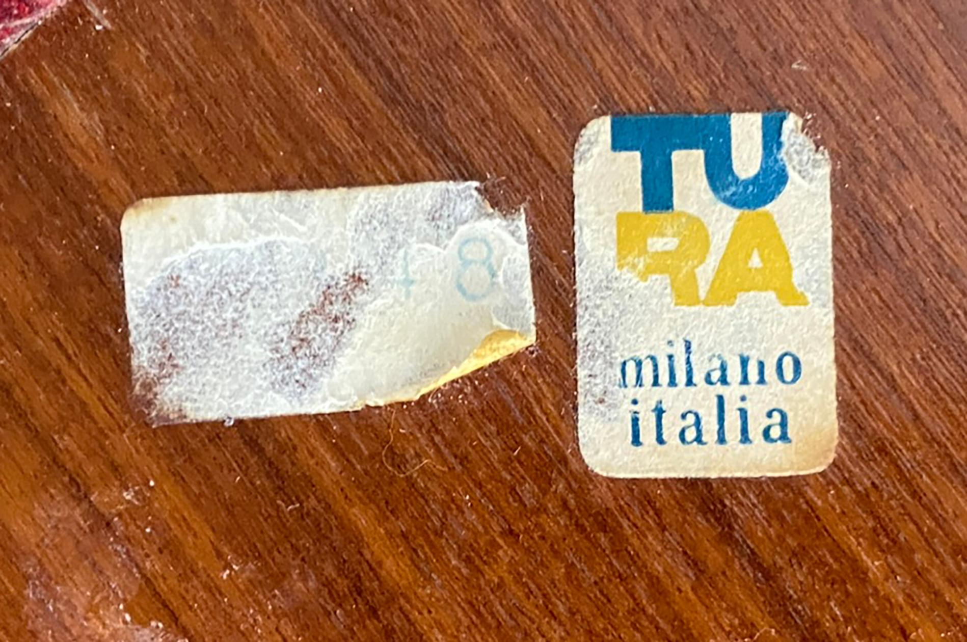 Seau à glace Aldo Tura -- Peau de chèvre rouge et laiton -- Italie du milieu du siècle dernier en vente 6