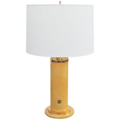 Aldo Tura Italian Goatskin Postmodern Table Lamp