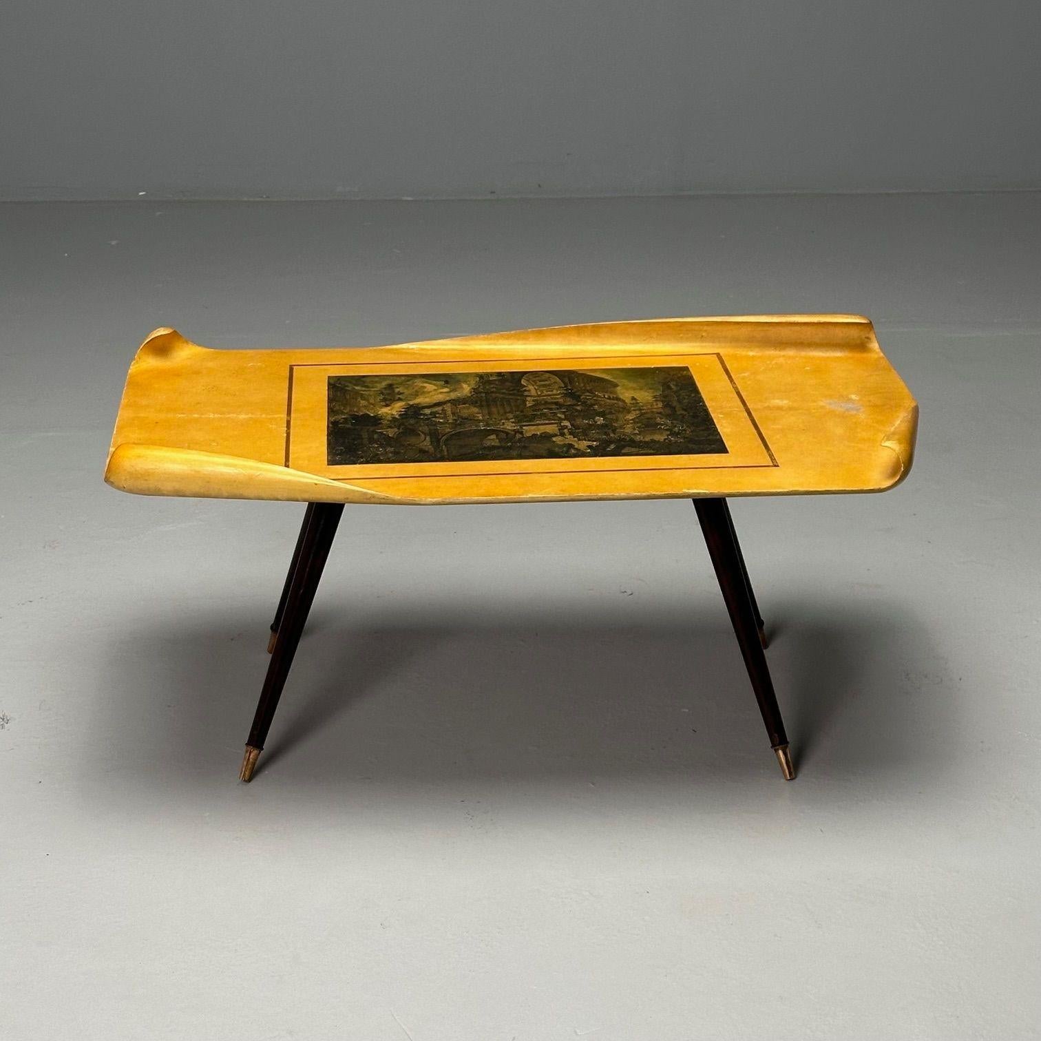 Rechteckiger Couchtisch von Aldo Tura, Italien, Mid-Century Modern, Messing, 1950er Jahre (Moderne der Mitte des Jahrhunderts)