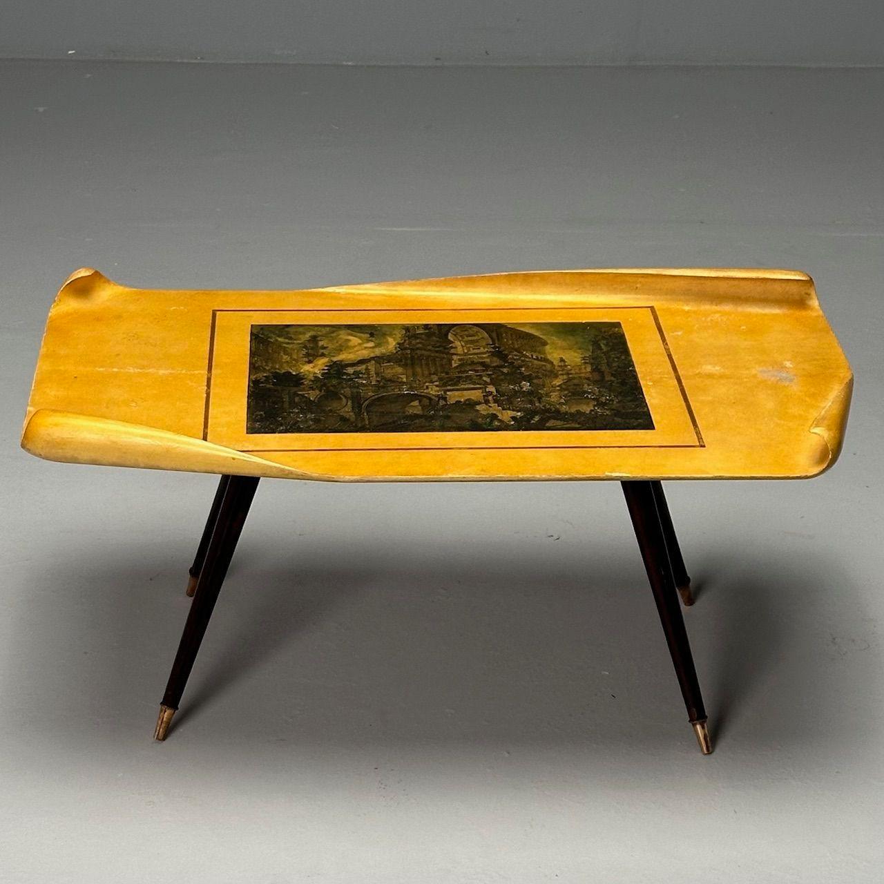 Rechteckiger Couchtisch von Aldo Tura, Italien, Mid-Century Modern, Messing, 1950er Jahre im Zustand „Gut“ in Manhasset, NY