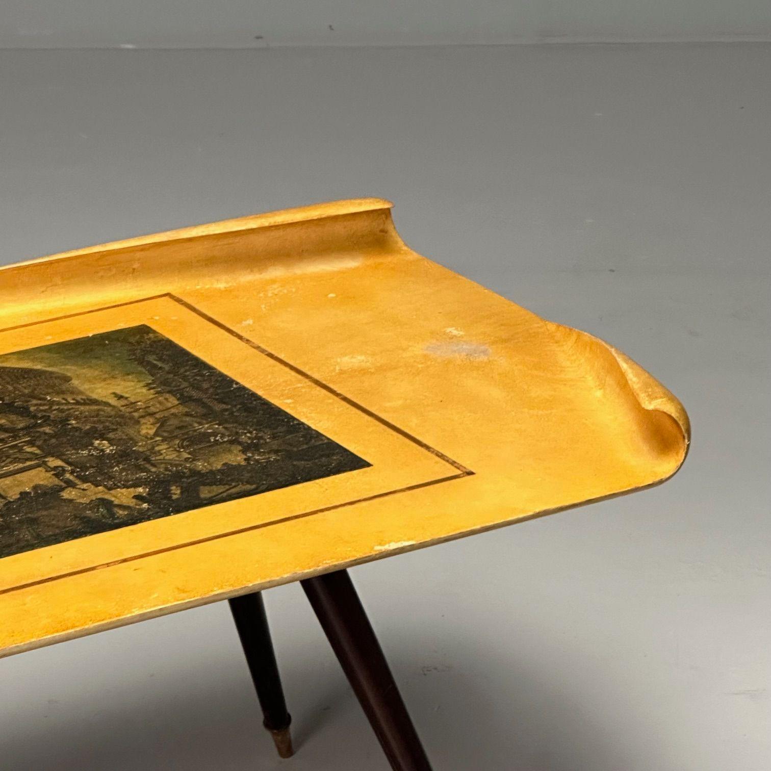 Rechteckiger Couchtisch von Aldo Tura, Italien, Mid-Century Modern, Messing, 1950er Jahre 1