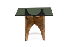 Aldo Tura Italian Mid-Century Parabolic Panel Occasional Table