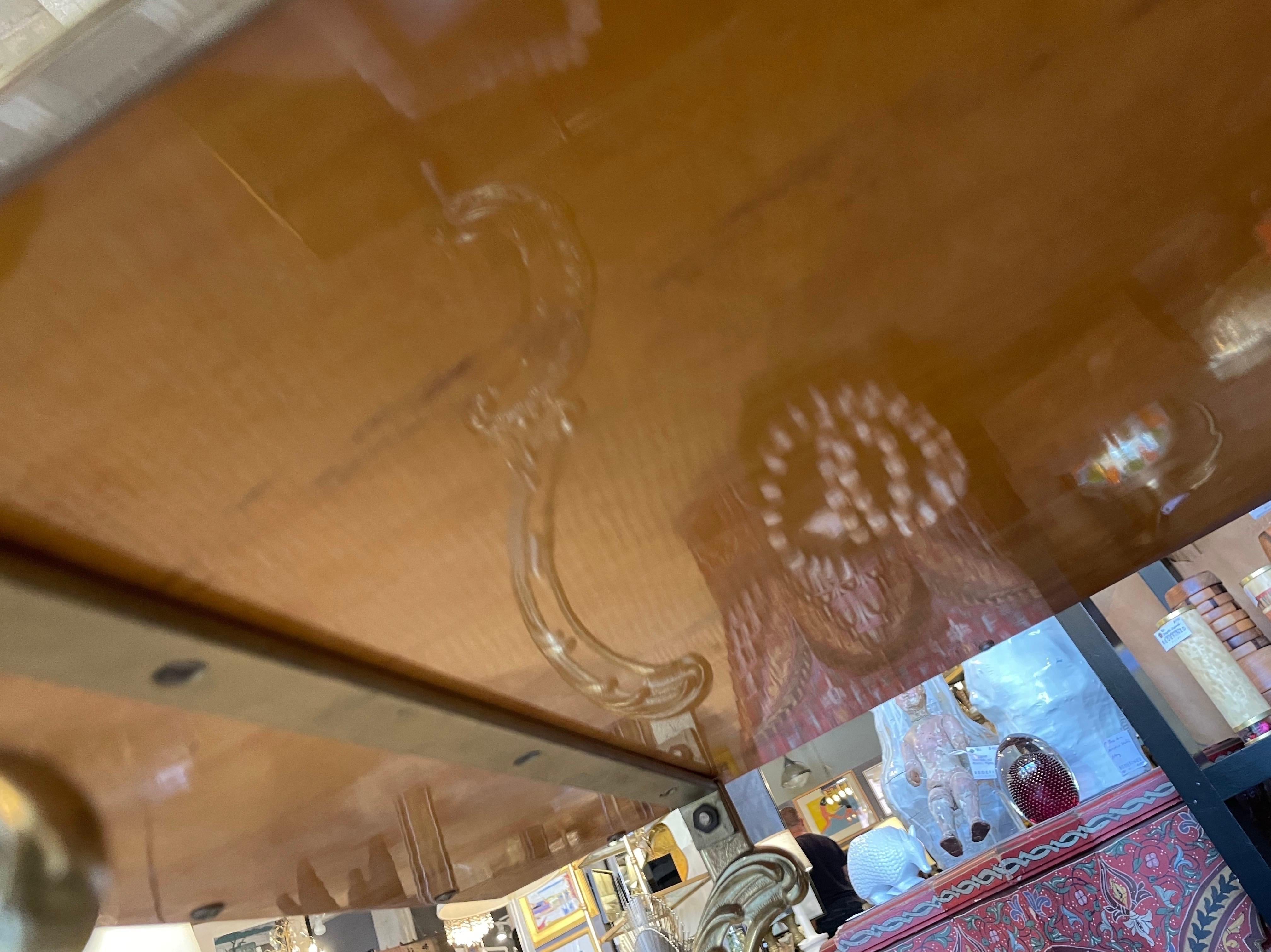 Aldo Tura lacquered goat skin and brass bar cart In Good Condition In Winnetka, IL