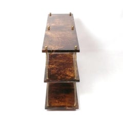 Aldo Tura Lacquered Goatskin Bookshelf