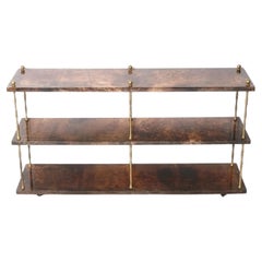 Aldo Tura Lacquered Goatskin Bookshelf