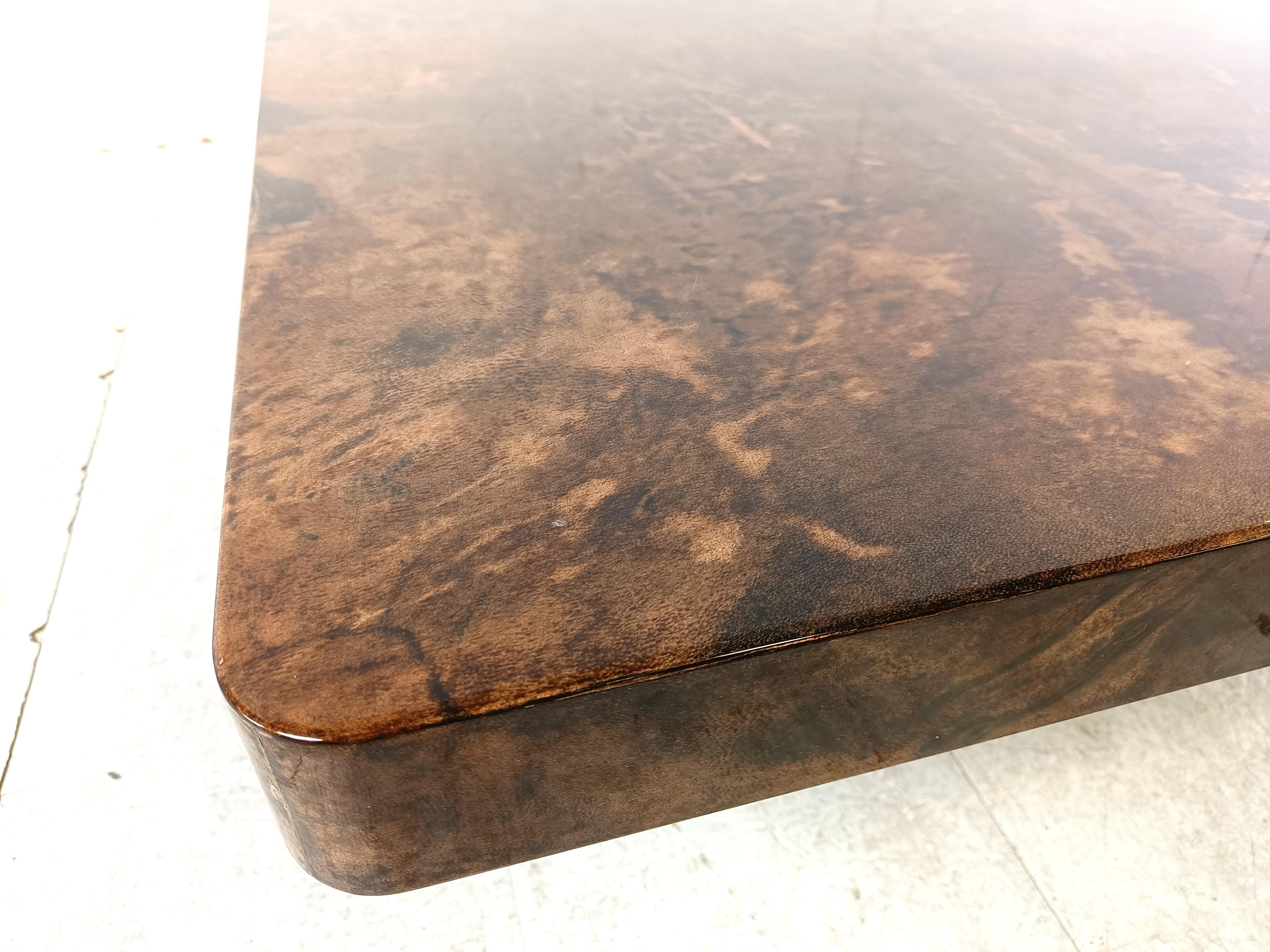 Aldo Tura Lacquered Goatskin Coffee Table, 1960s For Sale 3