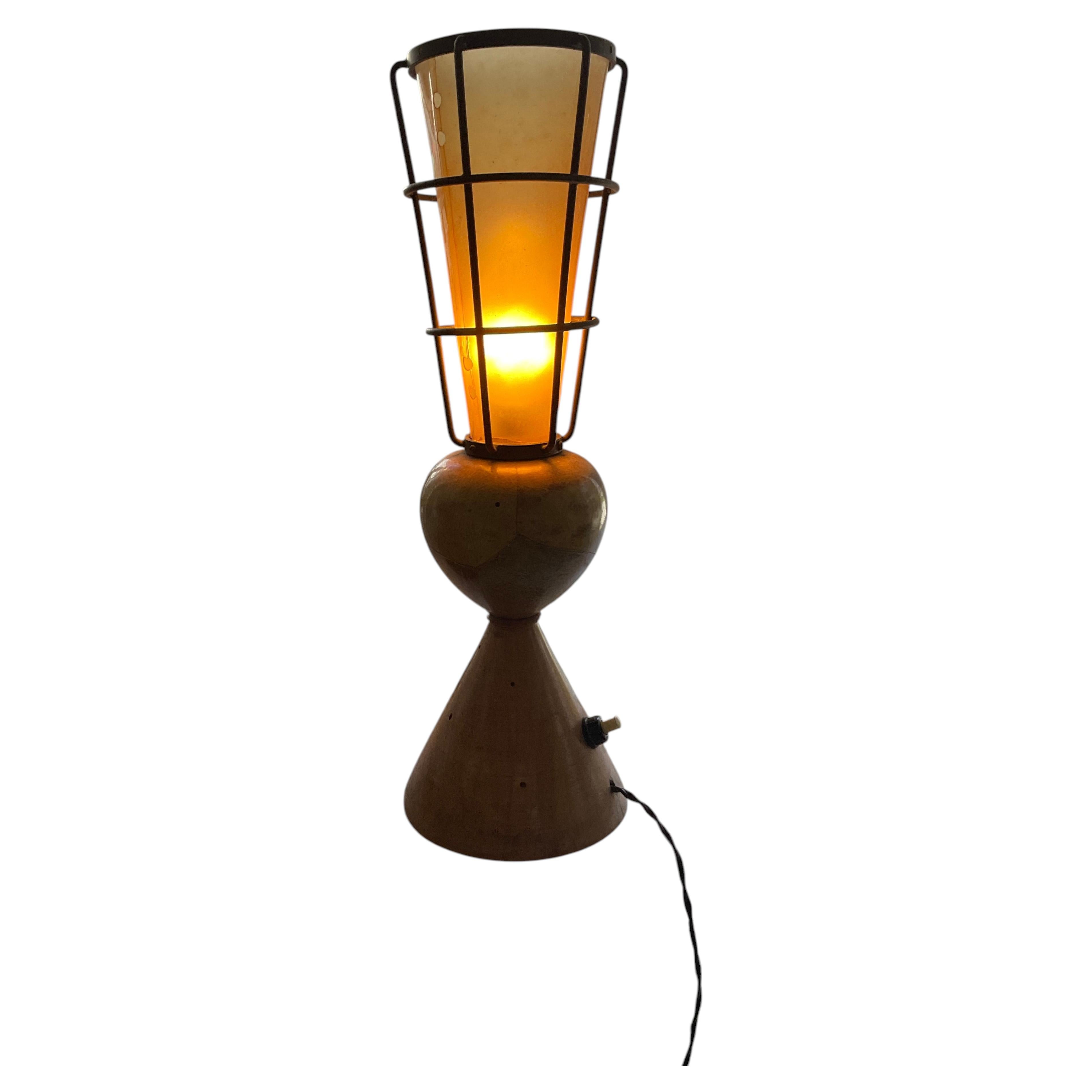 ALDO TURA - Parchment table lamp - ITALY 1950 For Sale