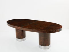 Aldo Tura large goatskin parchment dining table 1960s