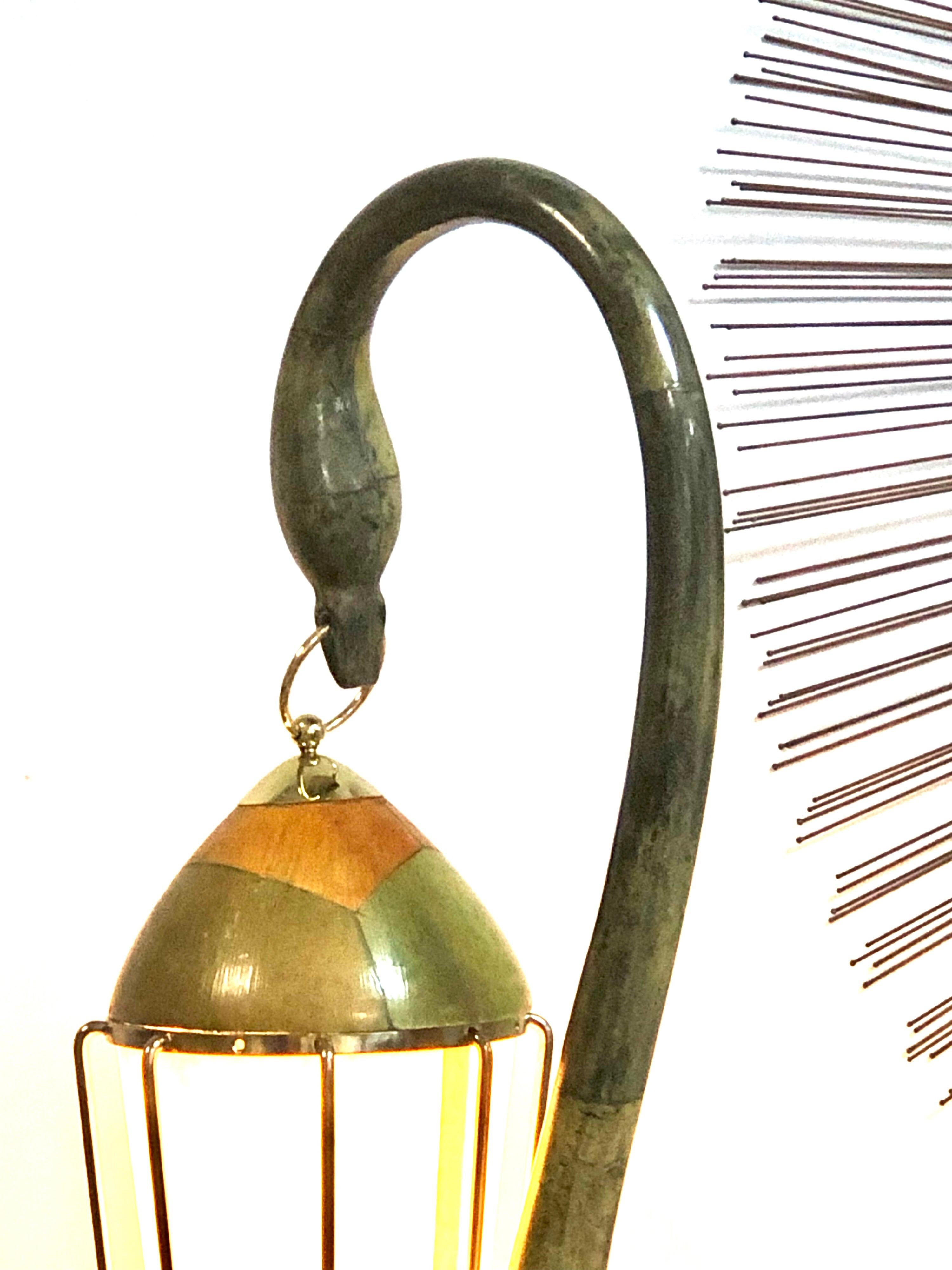 Aldo Tura Large Swan Goatskin Table Lamp, 1950s 6