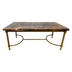 Table basse de salon Aldo Tura, Italie, années 1960, noyer Brown