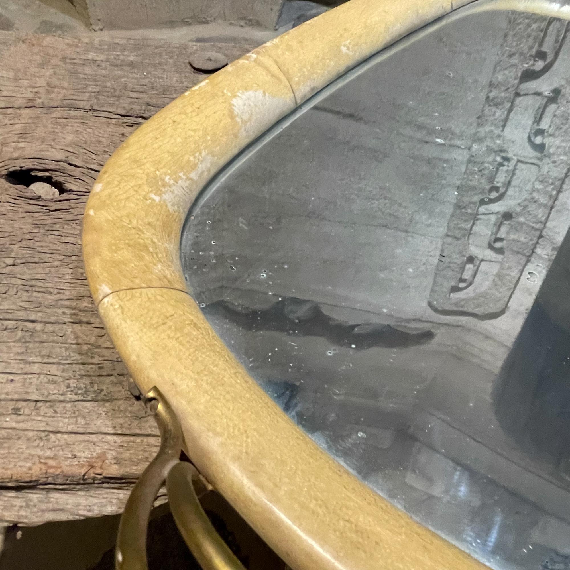 1950s Aldo Tura Macabo Serving Tray Mirrored Goatskin Brass Italy 4