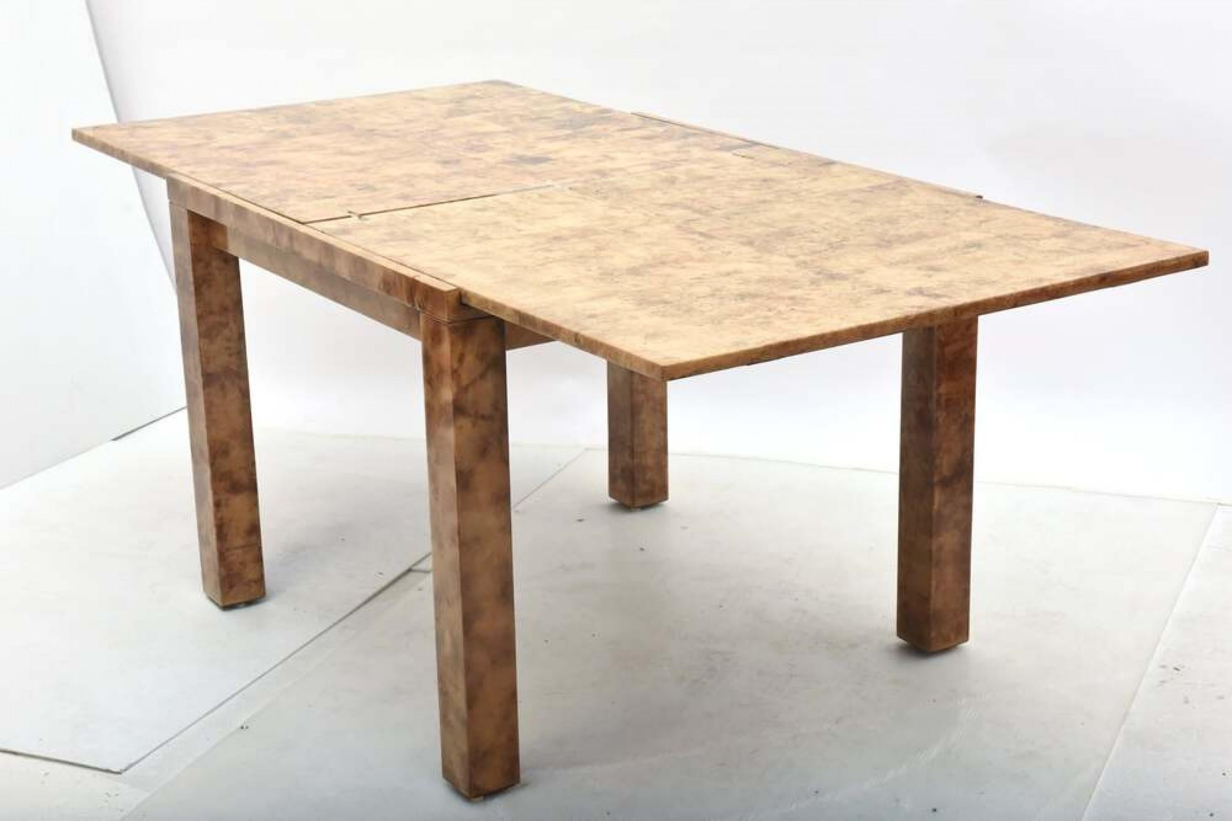 Aldo Tura Table de jeu / table de salle à manger à rallonge en 