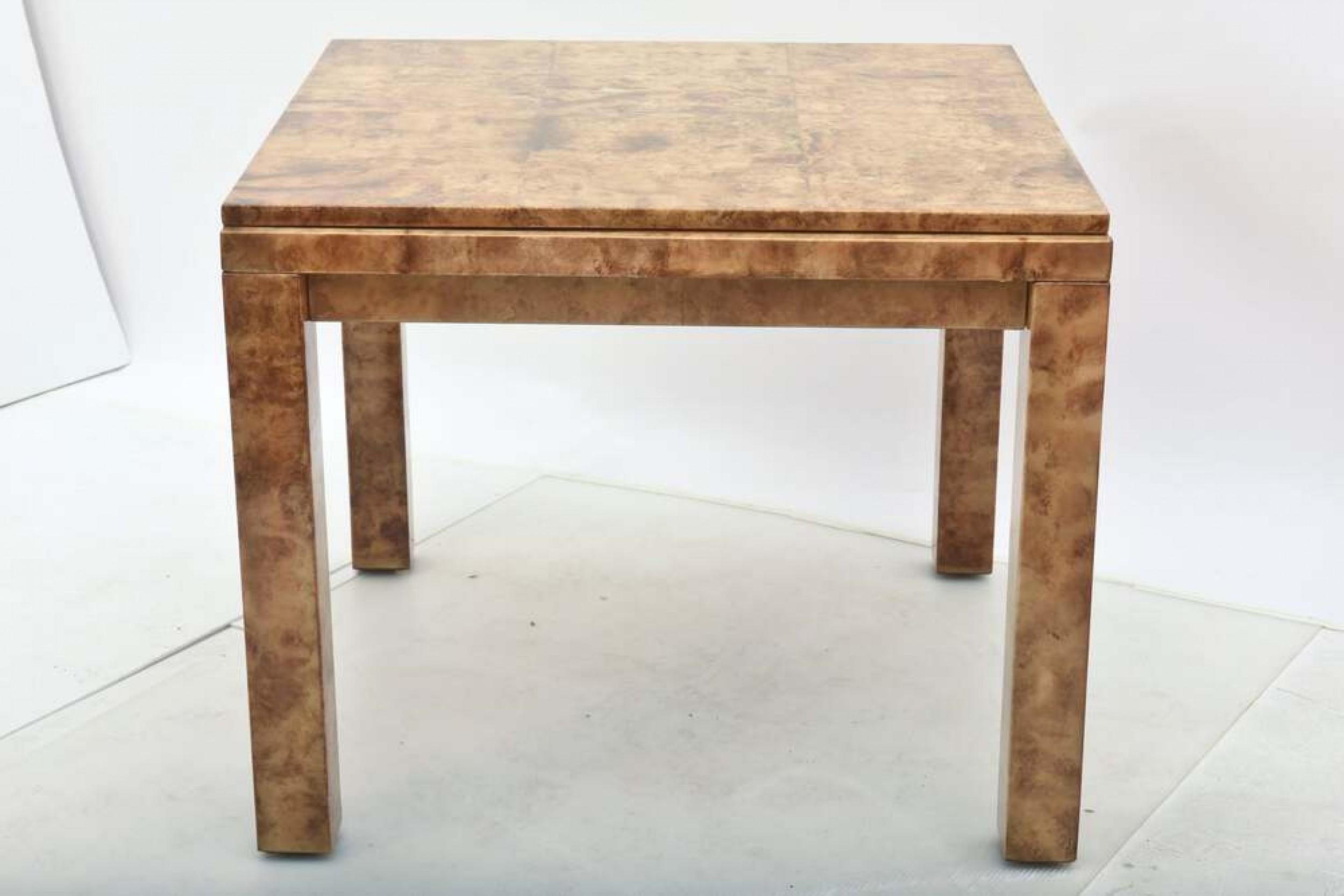 Aldo Tura Table de jeu / table de salle à manger à rallonge en 
