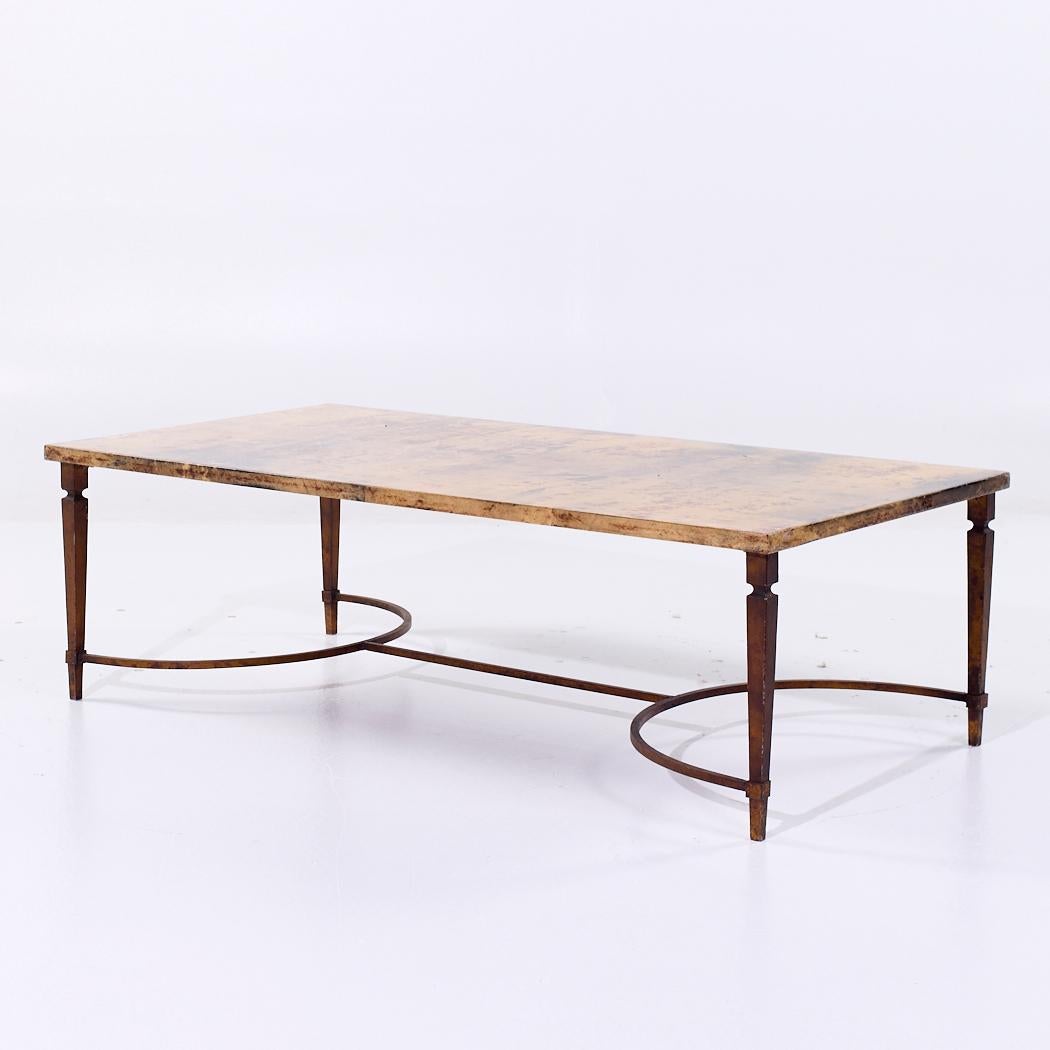 Mid-Century Modern Table basse en peau de chèvre laquée Aldo Tura, Italie du milieu du siècle en vente