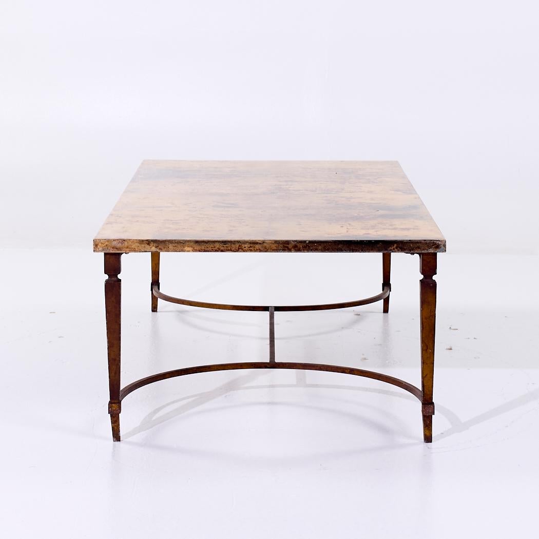 italien Table basse en peau de chèvre laquée Aldo Tura, Italie du milieu du siècle en vente