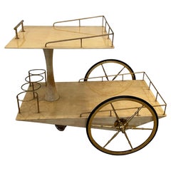 Chariot de bar italien des années 1960 par Aldo Tura