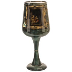Aldo Tura Mid-Century Modern Calice Bar Cabinet with Illumination and Music Box