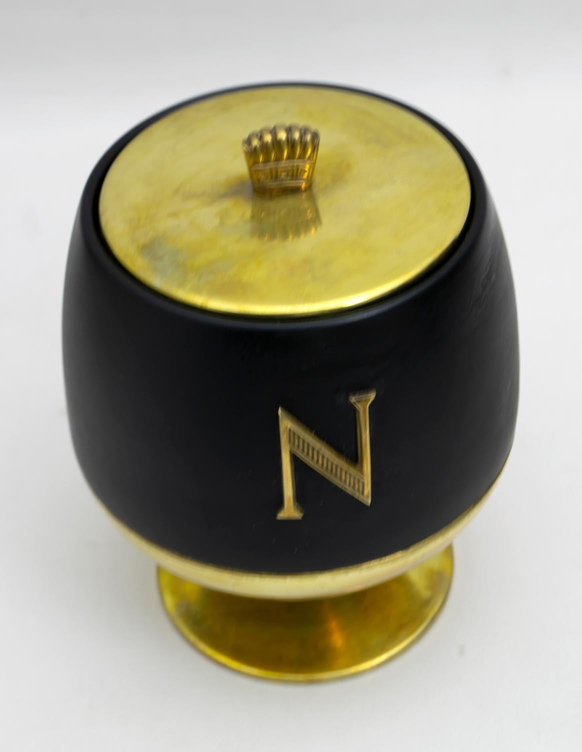 Aldo Tura Mid-Century Modern Italian Brass Cocktail Set for Napoleon Cognac 1960 13
