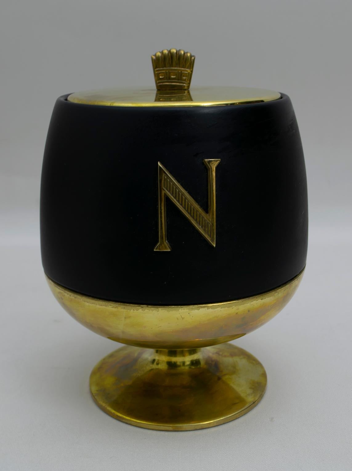 Aldo Tura Mid-Century Modern Italian Brass Cocktail Set for Napoleon Cognac 1960 14