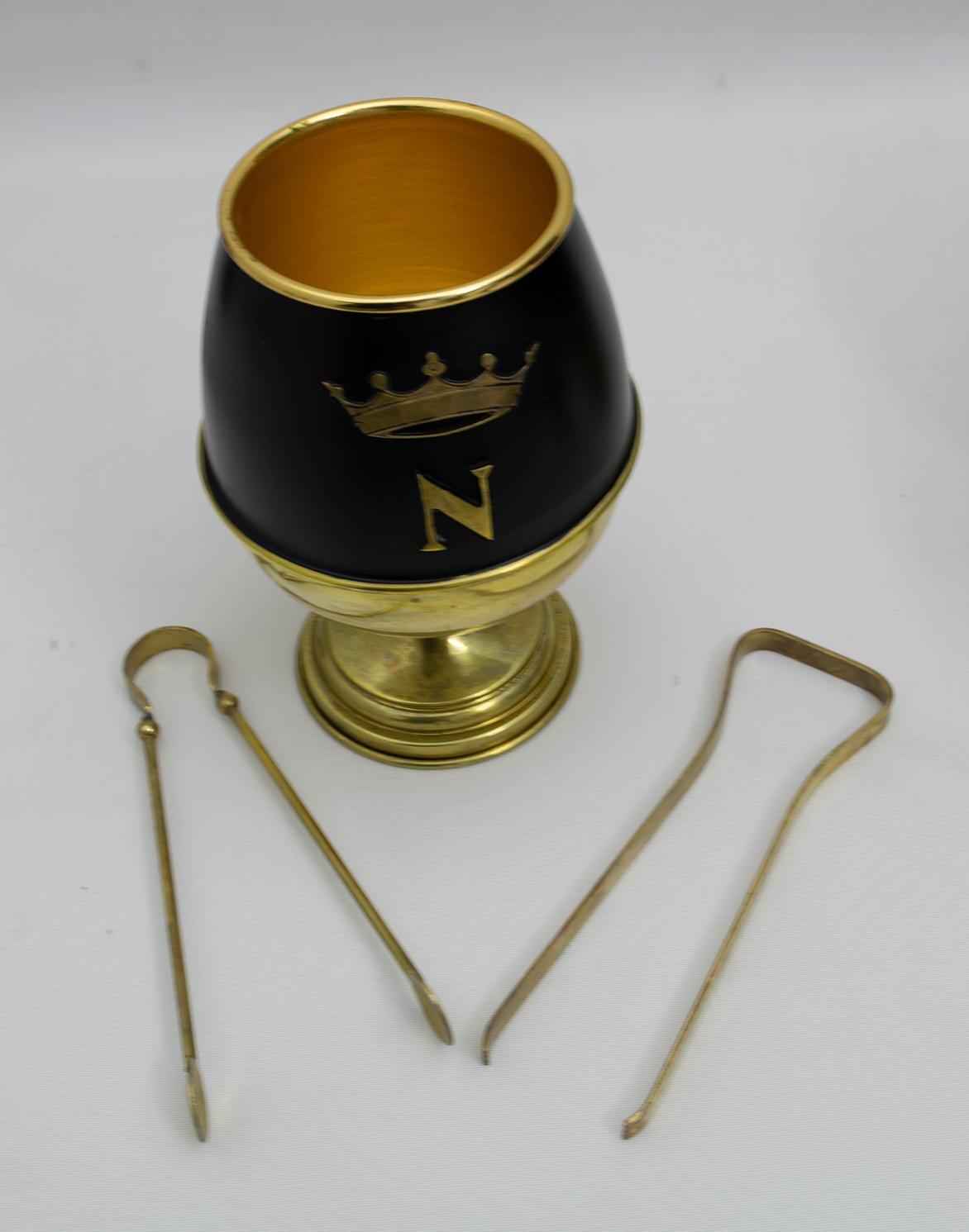 Aldo Tura Mid-Century Modern Italian Brass Cocktail Set for Napoleon Cognac 1960 3