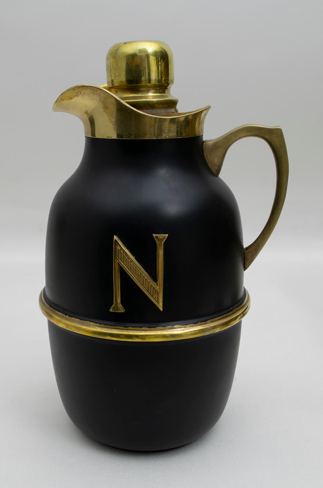 Aldo Tura Mid-Century Modern Italian Brass Cocktail Set for Napoleon Cognac 1960 5