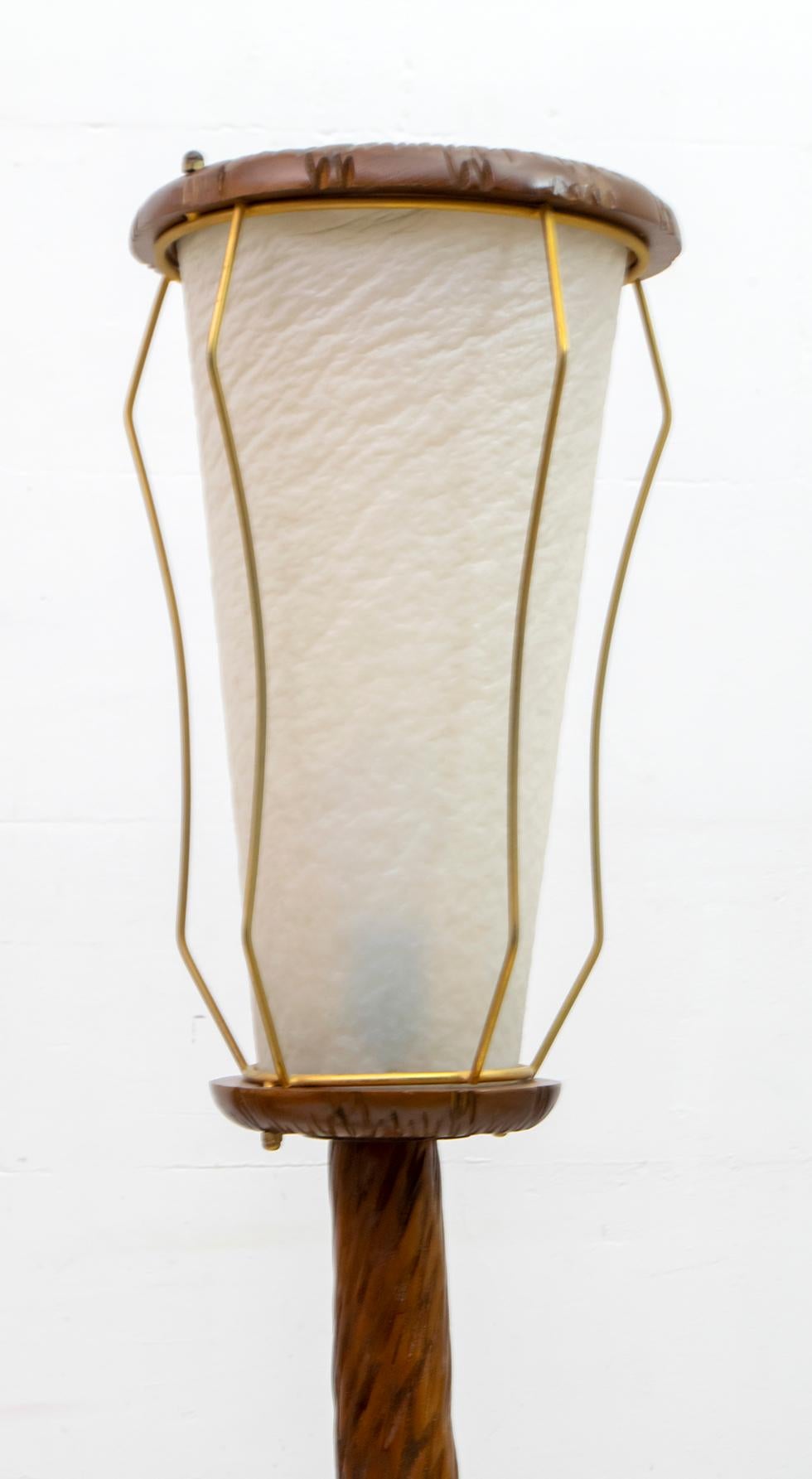 Aldo Tura Mid-Century Modern Italian Parrot Floor Lamp, 1950s For Sale 1
