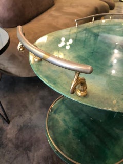 Aldo Tura Mid-Century Modern "Pipe" Bar Trolley