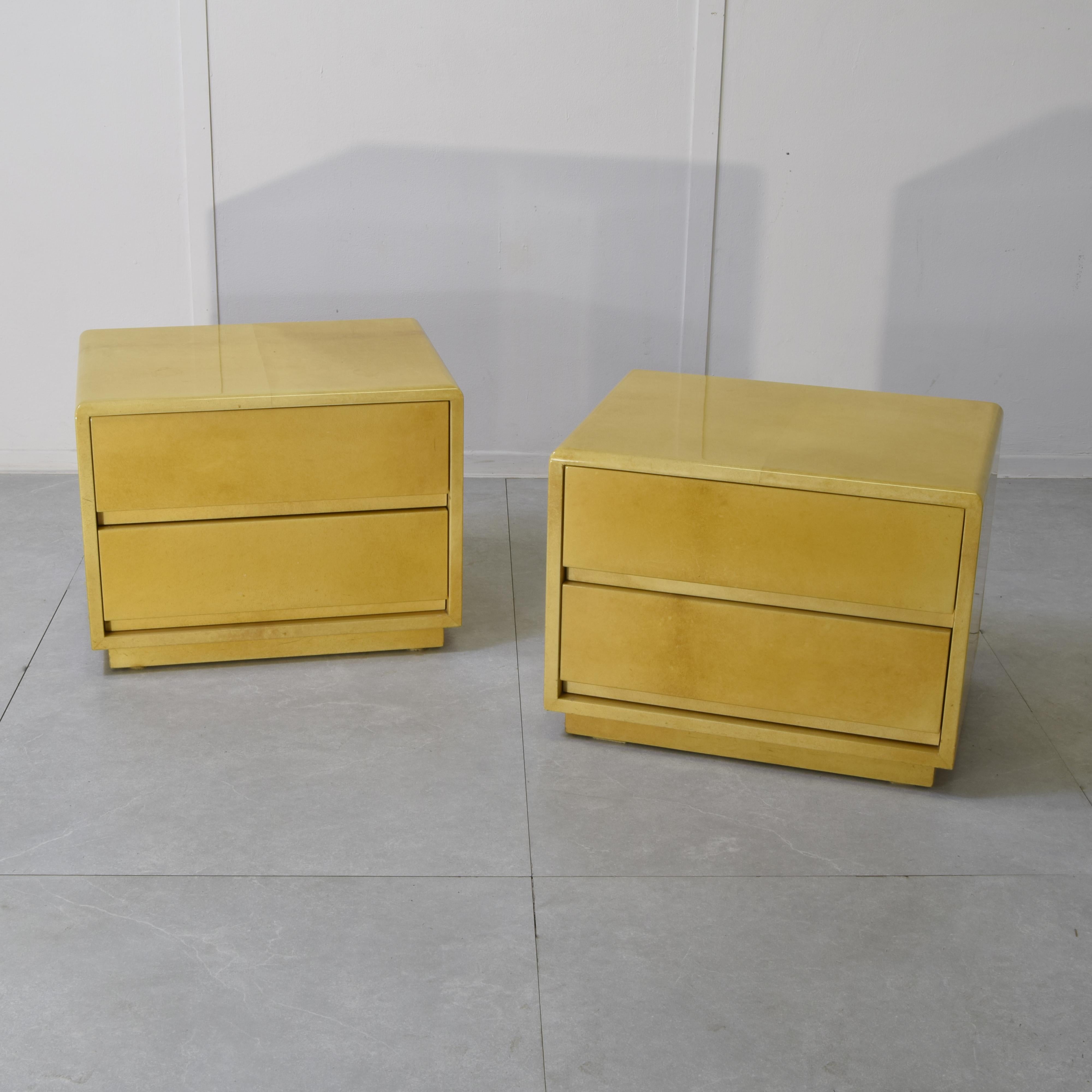 Mid-Century Modern Tables de chevet Aldo Tura années 1970. en vente