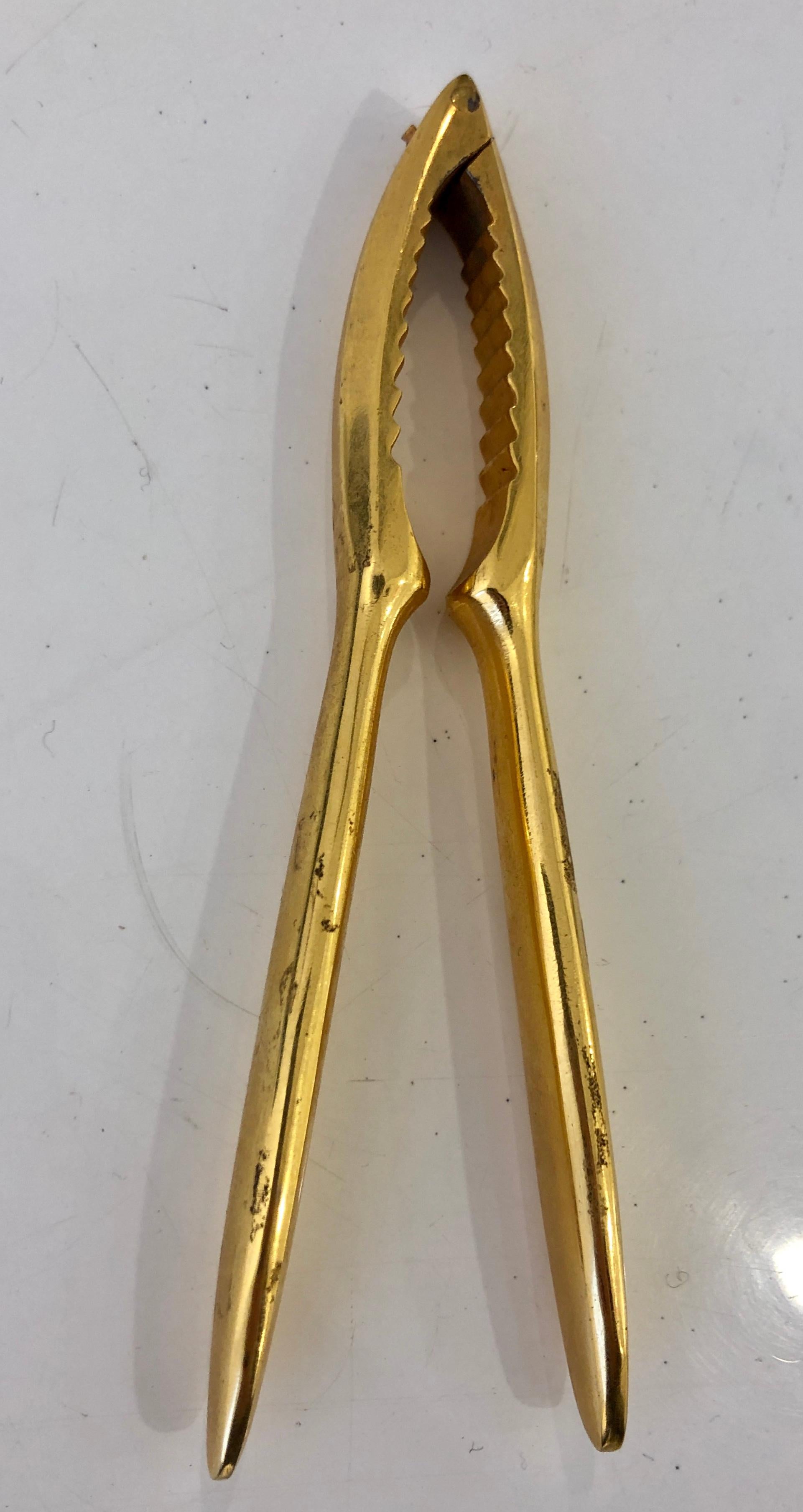 Aldo Tura Nut Bowl with Nutcracker In Good Condition For Sale In Brooklyn, NY