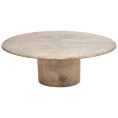 Aldo Tura Oval Dining Table in Lacquered Goatskin, Italy