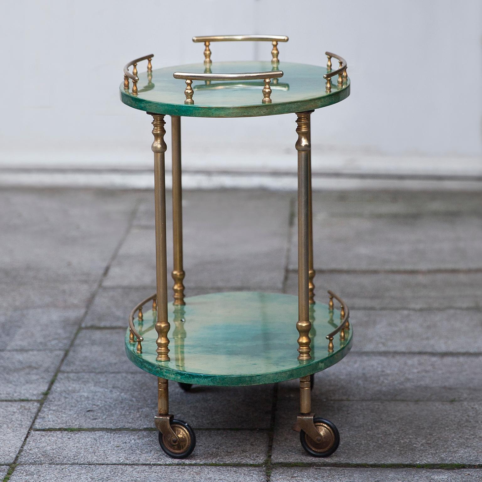 bar cart green