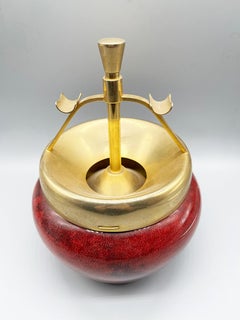 Aldo Tura Parchment and Brass Ashtray 1950s -Art-