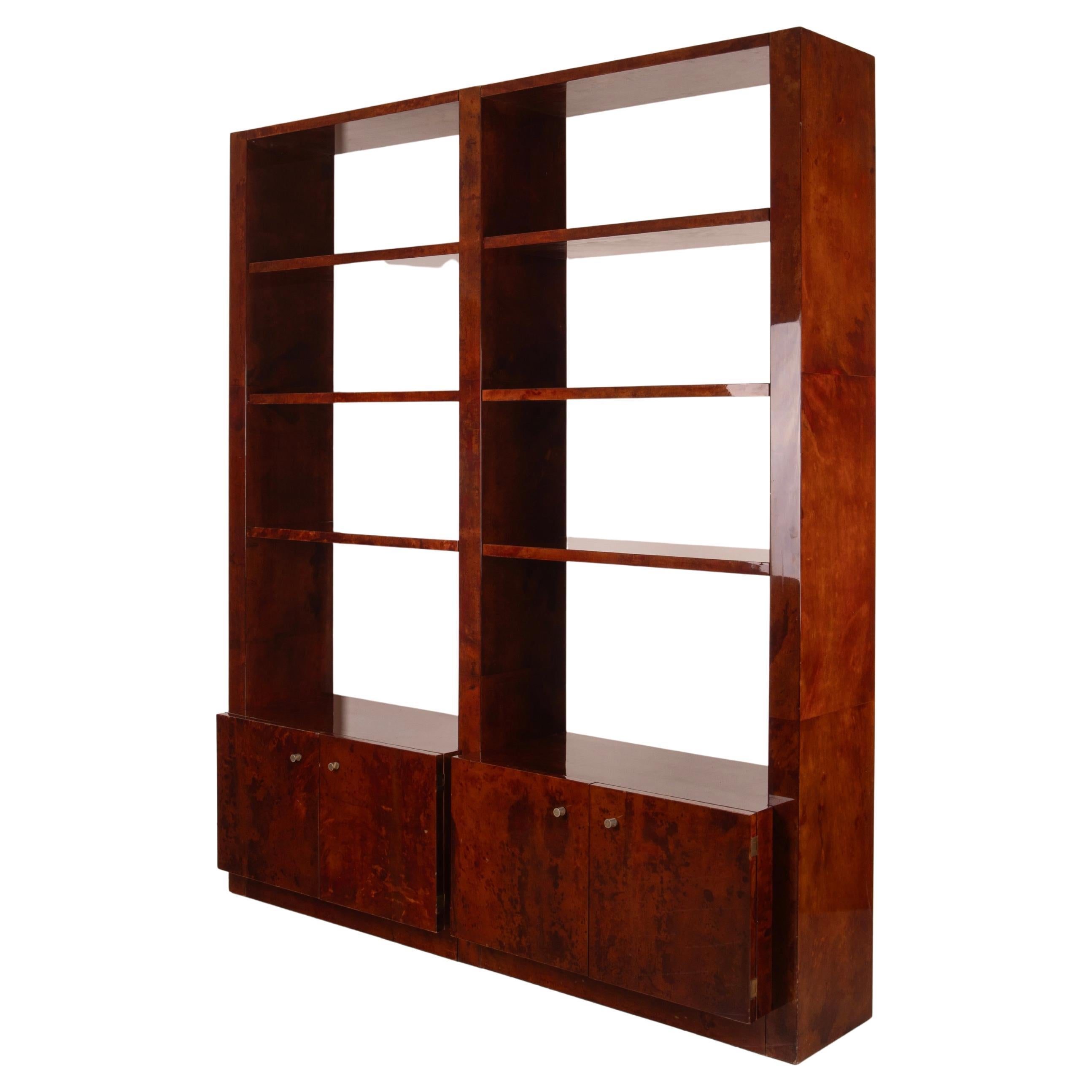 Bibliothèque en parchemin Aldo Tura pour Tura Milan, 1960 en vente