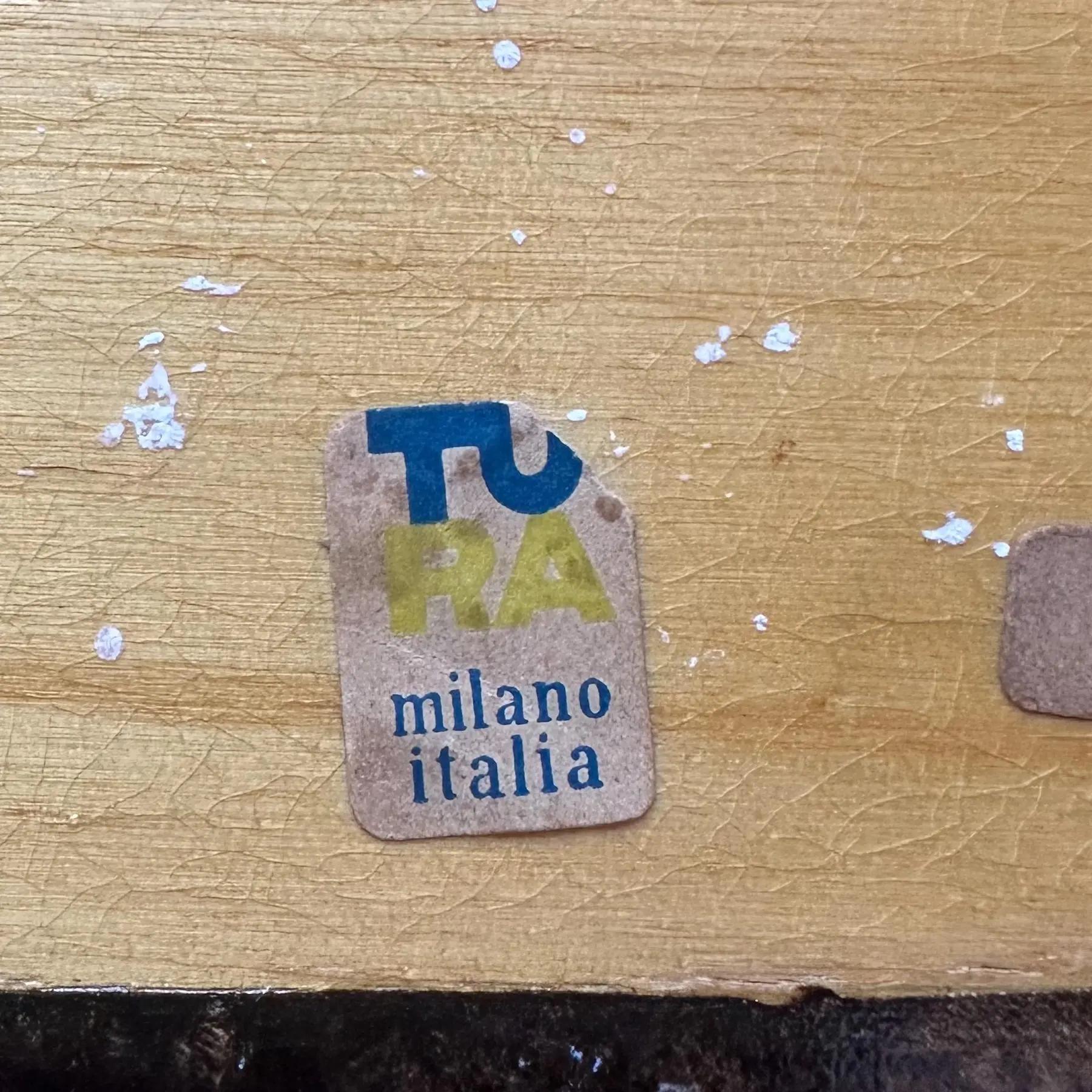 Aldo Tura Mesa de Cóctel Pergamino Madera Patas Torneadas Estilo Giacometti en venta 1