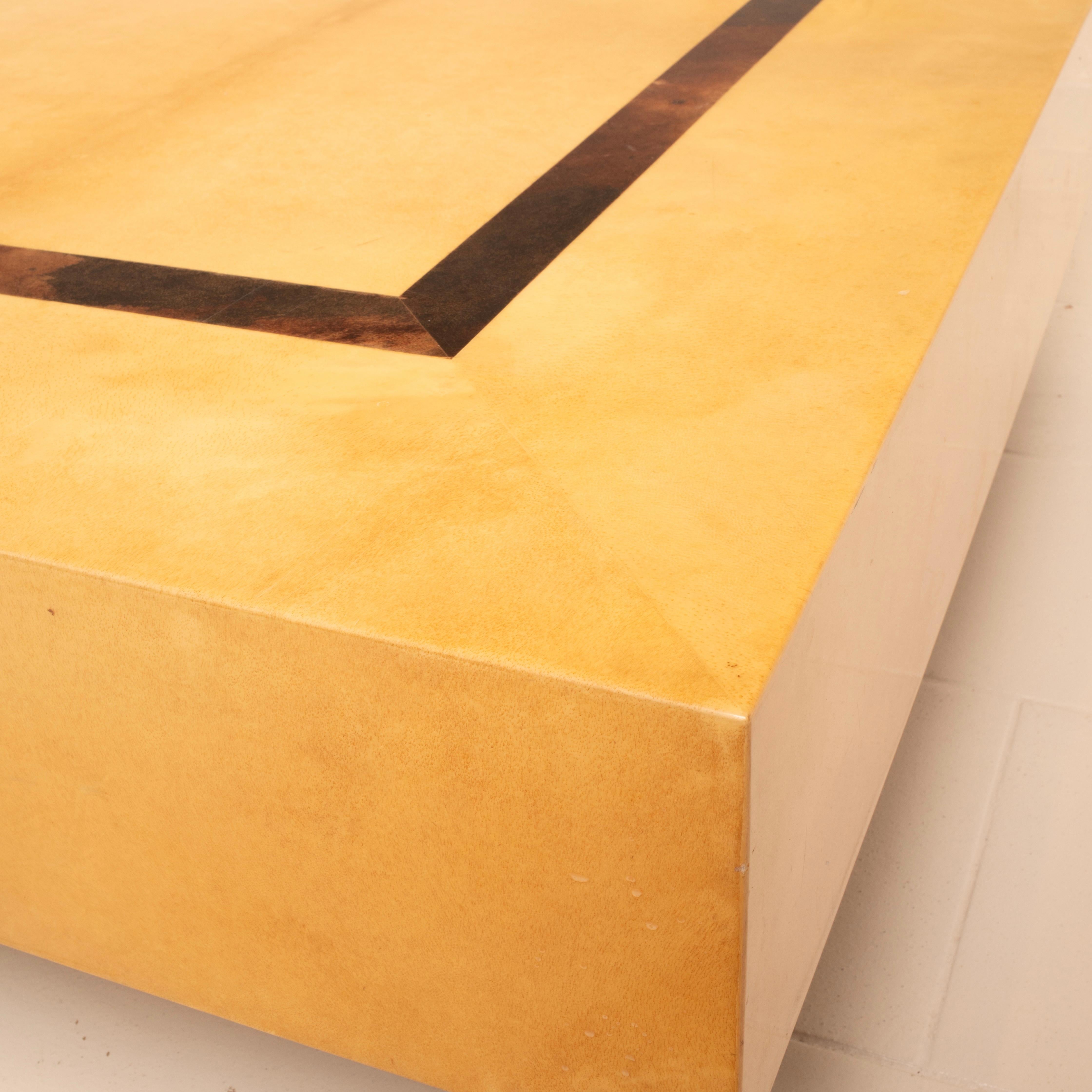 Italian Aldo Tura Parchment Coffee Table for TURA Milano, 1960s in vendita