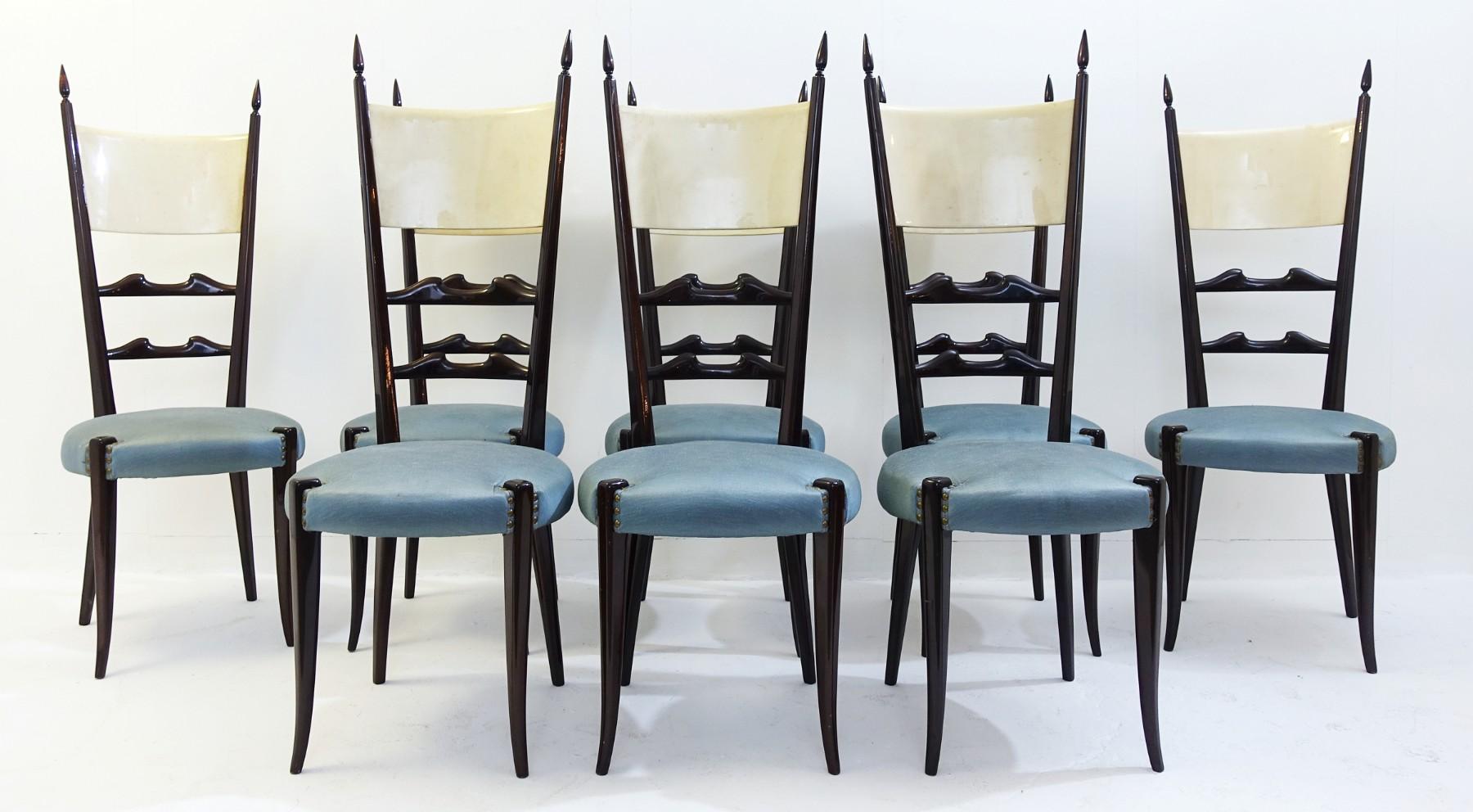 Aldo Tura Parchment Oval Table and Eight Chairs, 1950 -1960 2