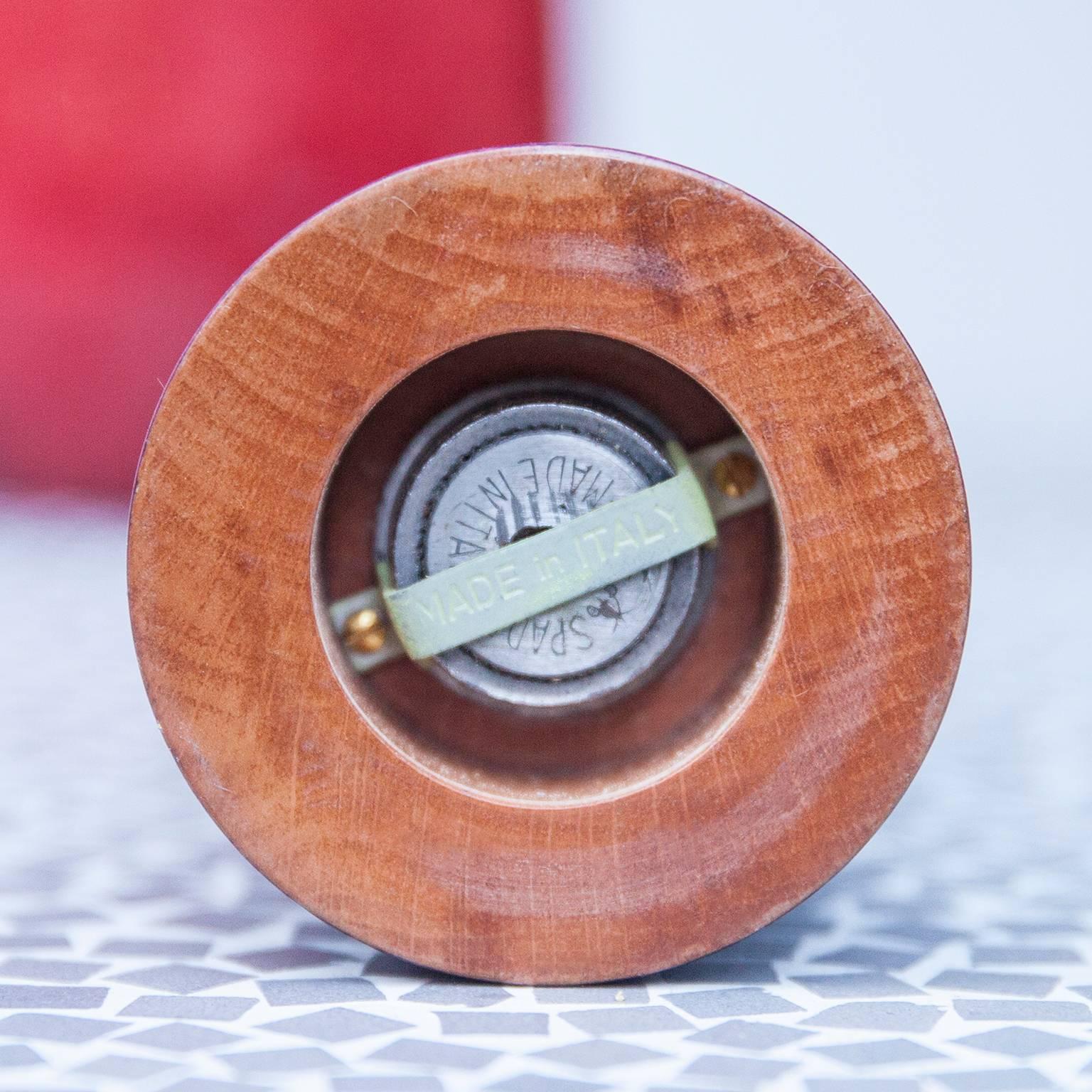 Italian Aldo Tura Red Goatskin Pepper Mill, 1970s