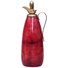 Roter Ziegenlederkrug von Aldo Tura, 1970