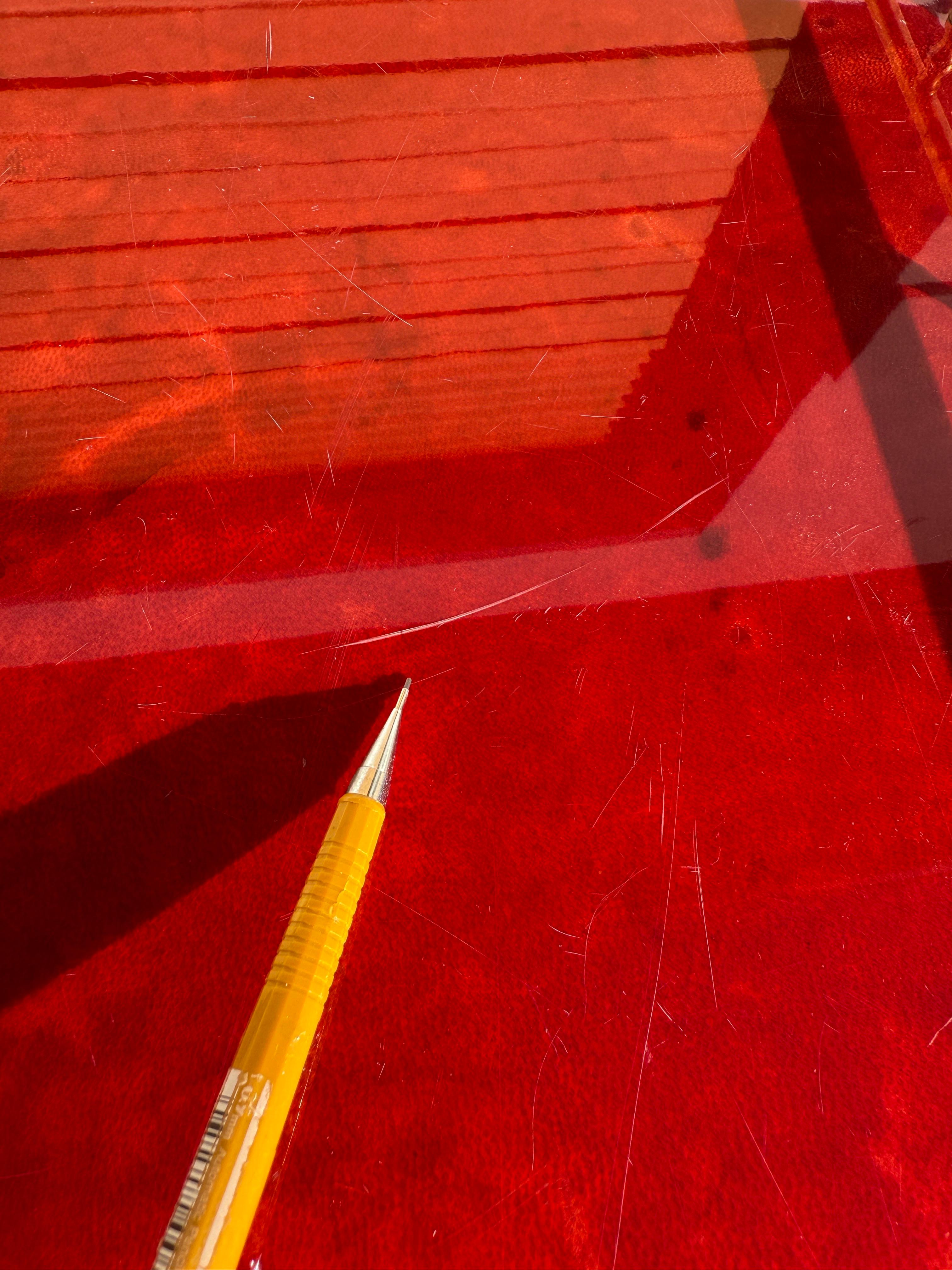 Aldo Tura Red Parchment Bar Cart For Sale 9