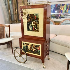 Mueble bar rodante Aldo Tura