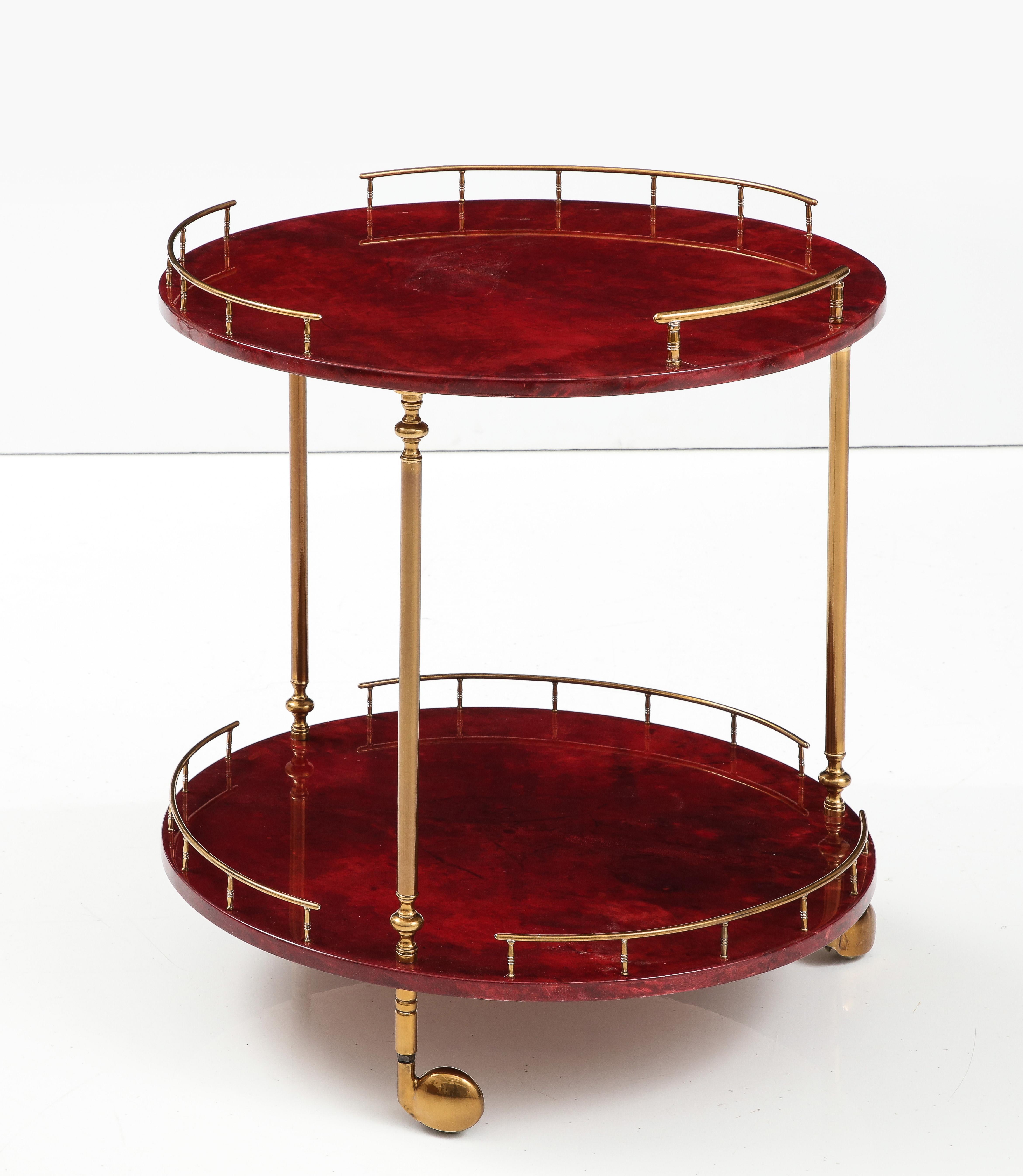 red serving cart