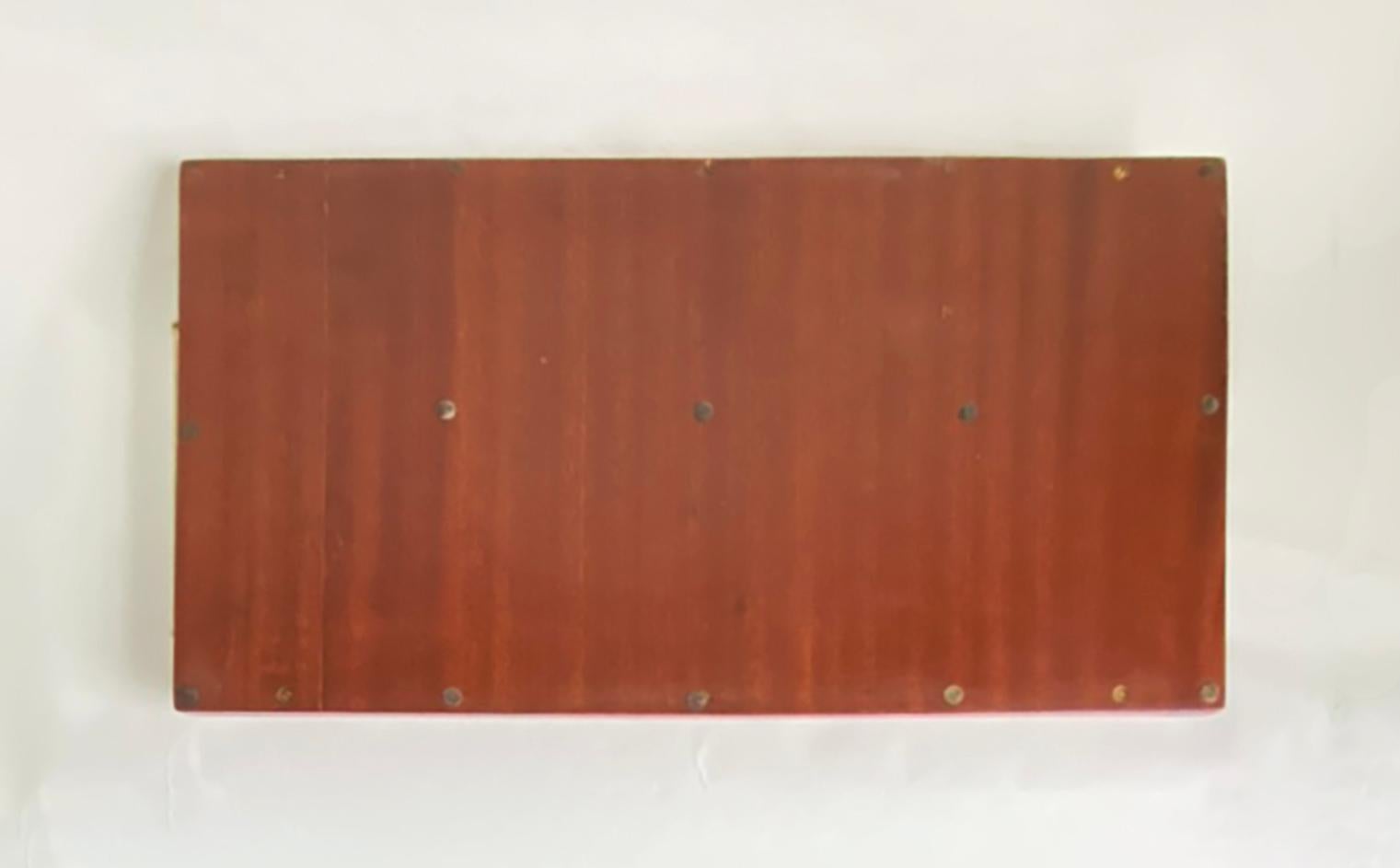 Vassoio da bar di Aldo Tura -- Pelle di capra rossa e ottone -- Metà secolo italiano in vendita 5