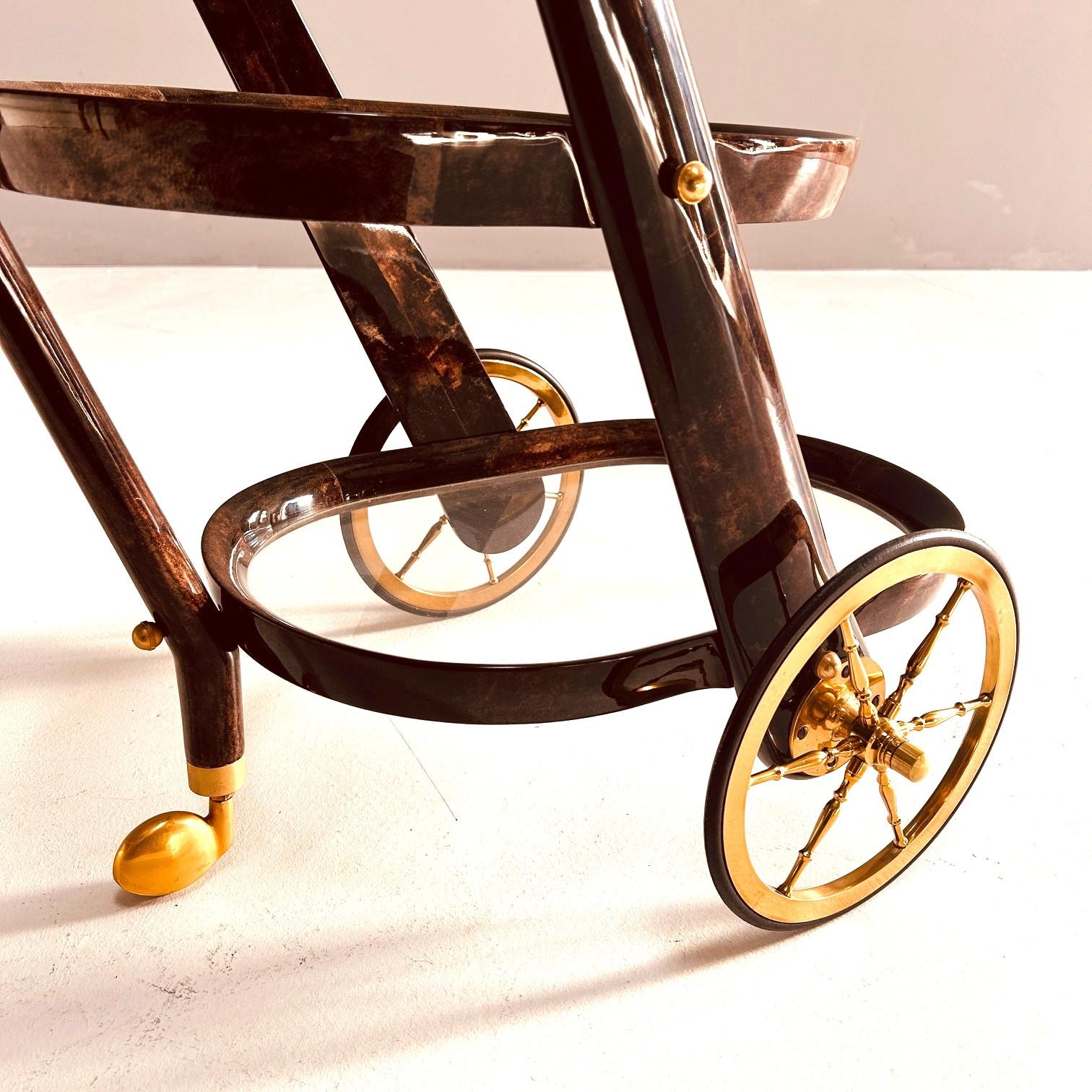 Chariot de service Aldo Tura, 1980 Bon état - En vente à Saarbrücken, SL