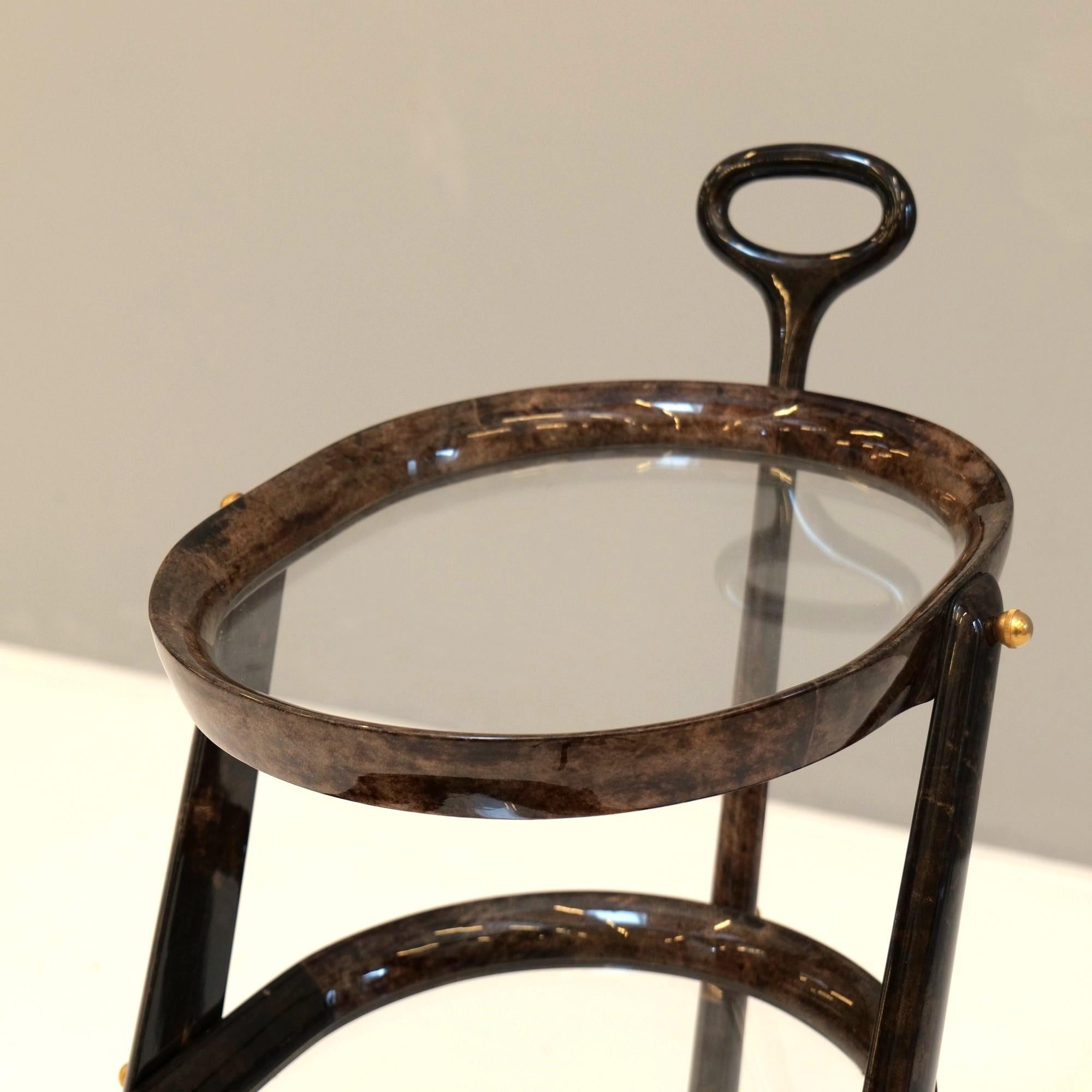 Chariot de service Aldo Tura, 1980 en vente 2