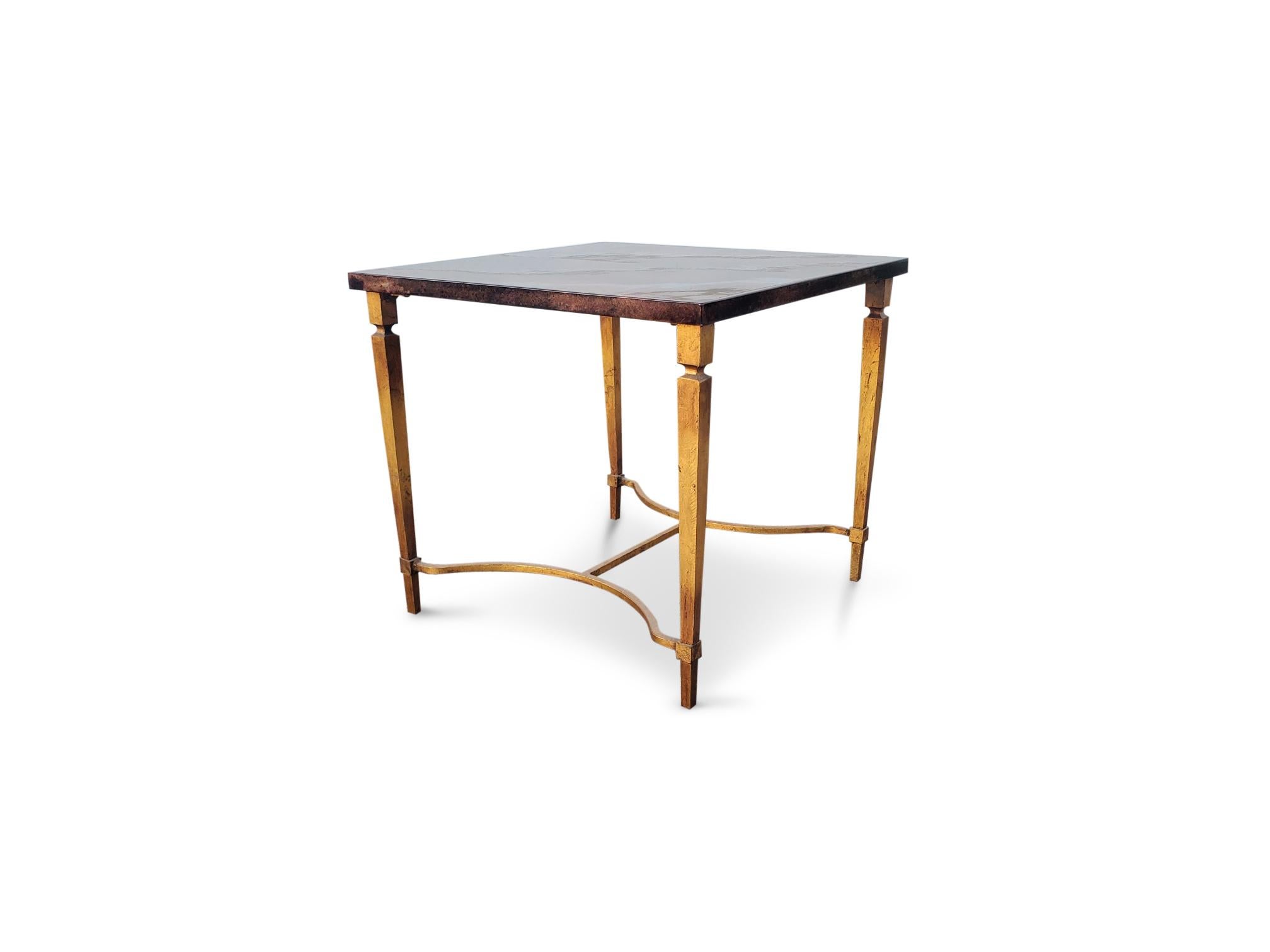 Brass Aldo Tura Side Table For Sale