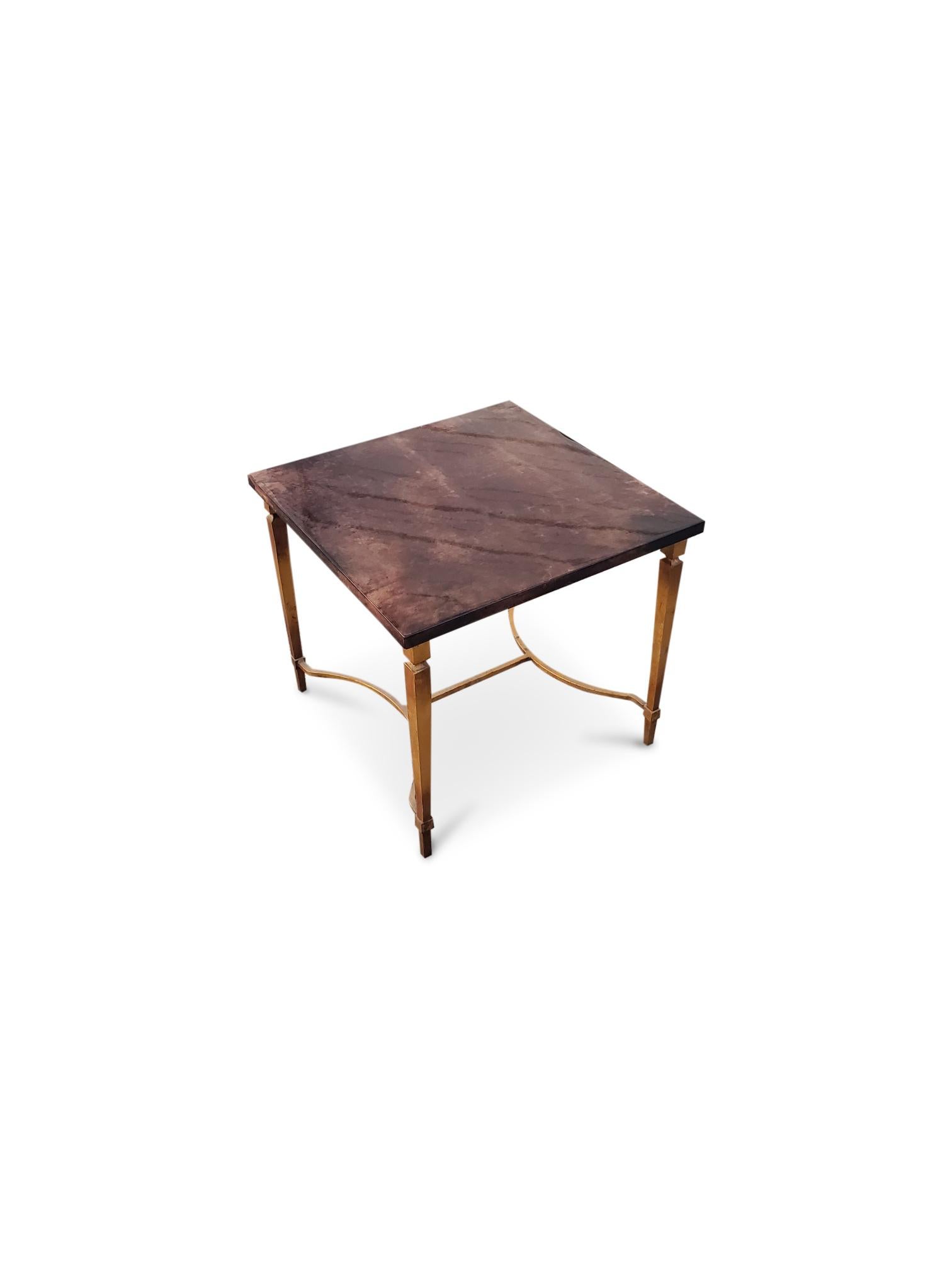 Brass Aldo Tura Side Table