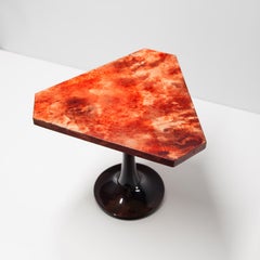 Aldo Tura Side Table Red Triangular 1960s